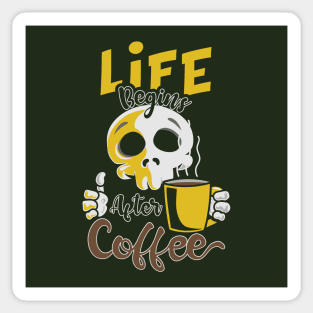 Life Begins After Coffee Sticker